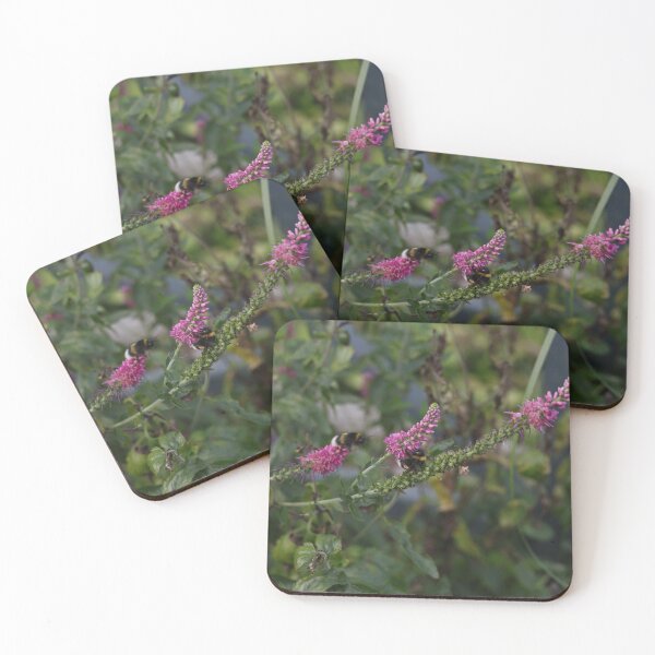 Item preview, Two Bumblebees in Action on Pink Wildflower designed and sold by Pajacoom.
