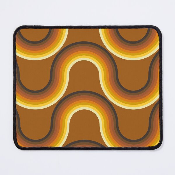 Item preview, Retro Wavy Roads in Brown designed and sold by YesterdayColl.