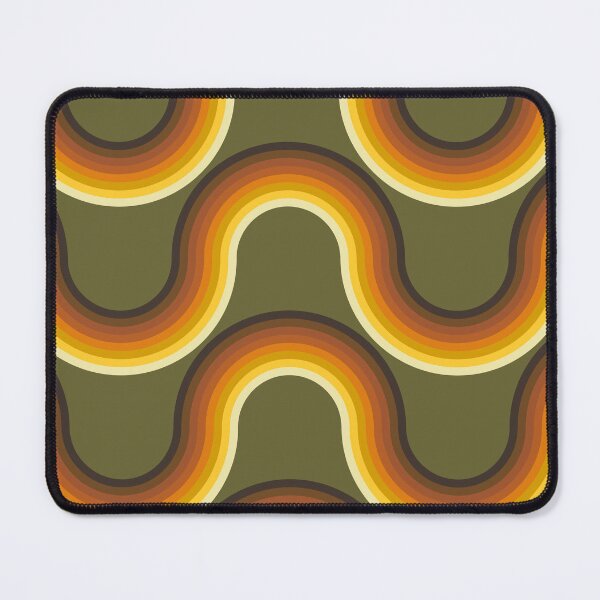 Item preview, Retro Wavy Roads in Avocado Green designed and sold by YesterdayColl.
