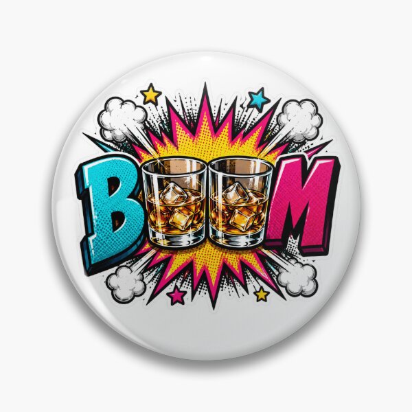 Item preview, Whiskey BOOM Pop Art Sticker designed and sold by Pigmentra.