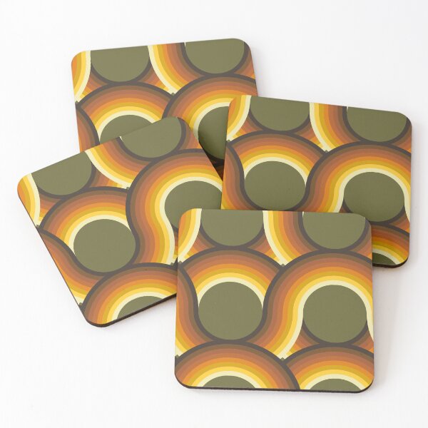 Item preview, Retro Wavy Roads in Avocado Green designed and sold by YesterdayColl.
