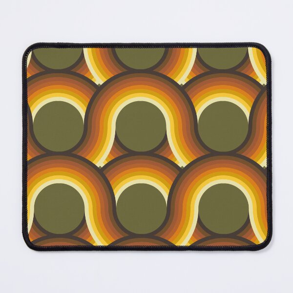 Item preview, Retro Wavy Roads in Avocado Green designed and sold by YesterdayColl.