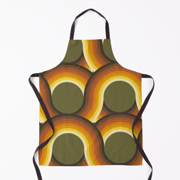 Item preview, Retro Wavy Roads in Avocado Green designed and sold by YesterdayColl.