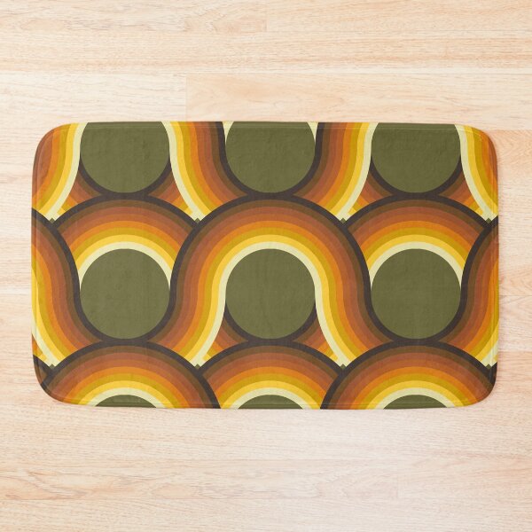 Item preview, Retro Wavy Roads in Avocado Green designed and sold by YesterdayColl.