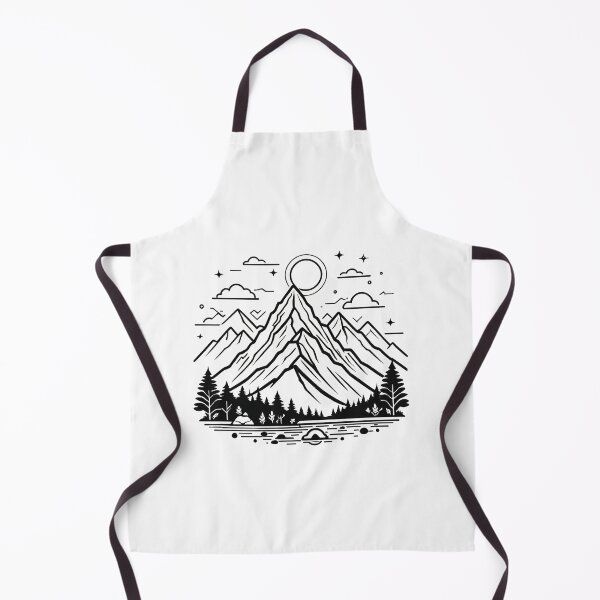 Item preview, Minimalist Mountain Line Icon Floating Elements Design – Hiking lover gift designed and sold by michallechowicz.