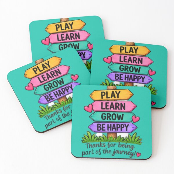 Item preview, Play Learn Grow Be Happy Daycare Teacher Appreciation Gift designed and sold by BearLoveDesign.