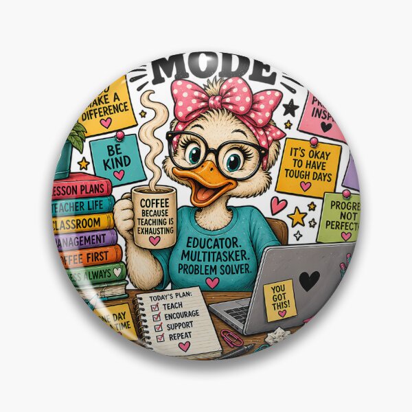 Item preview, Funny Teacher Mode Activated Educator Classroom Life School Humor designed and sold by Nordo Studio.