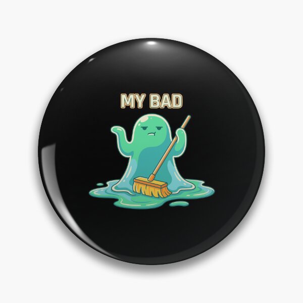 Item preview, HALLOWEEN My Bad Slime Monster Mop - Funny Halloween Apology Cartoon designed and sold by Uglyandcute.