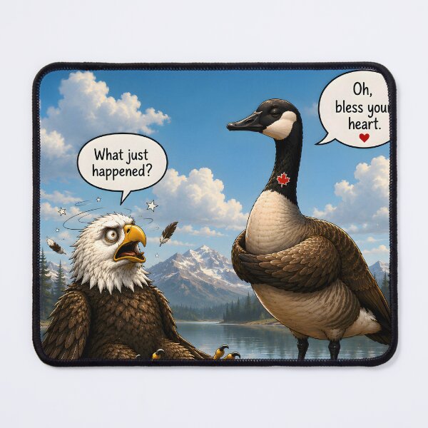 Item preview, Canadian Goose versus American Eagle "Bless Your Heart" Cartoon designed and sold by Sybille-Yates.