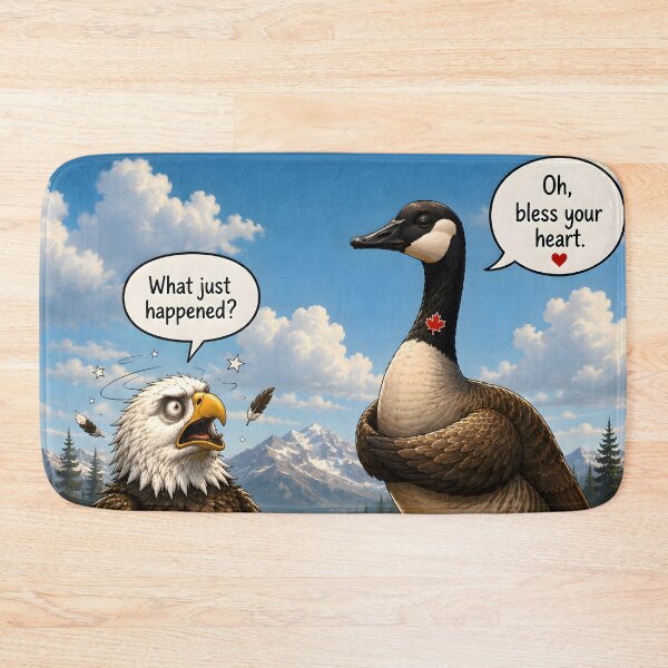 Item preview, Canadian Goose versus American Eagle "Bless Your Heart" Cartoon designed and sold by Sybille-Yates.