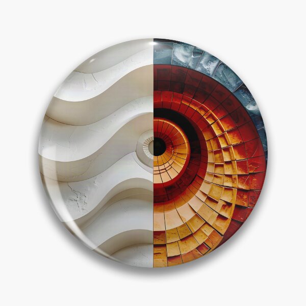 Item preview, Terracotta Clay and Slate Geometric Spiral designed and sold by Vicky Brago-Mitchell®.