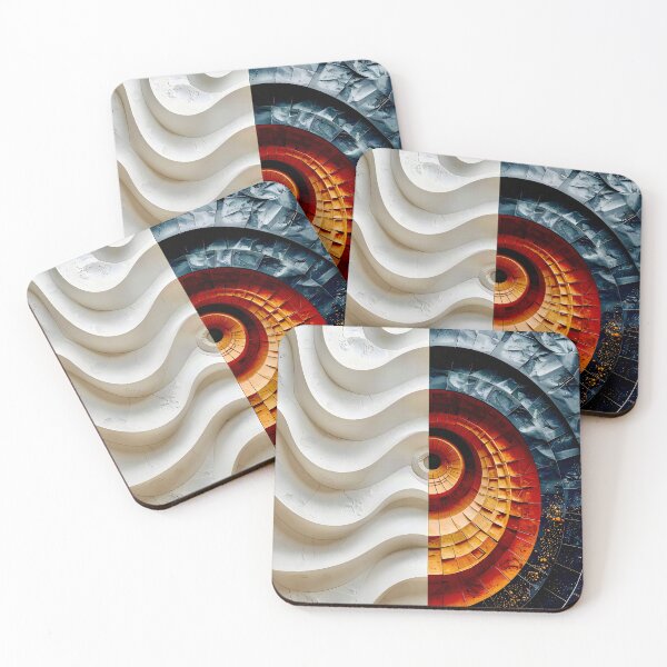 Item preview, Terracotta Clay and Slate Geometric Spiral designed and sold by Vicky Brago-Mitchell®.