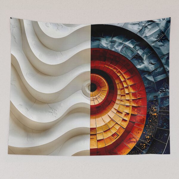 Item preview, Terracotta Clay and Slate Geometric Spiral designed and sold by Vicky Brago-Mitchell®.