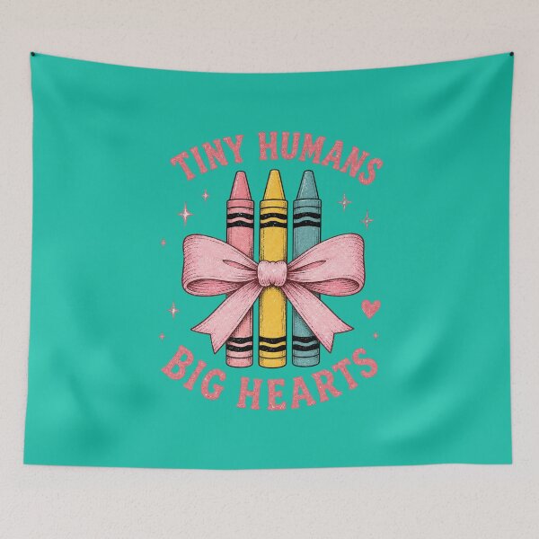Item preview, Tiny Humans Big Hearts Crayon Daycare Teacher Appreciation Gift designed and sold by BearLoveDesign.