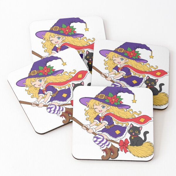 Item preview, Cute funny Halloween witch on a broomstick with a black cat designed and sold by kdhill.
