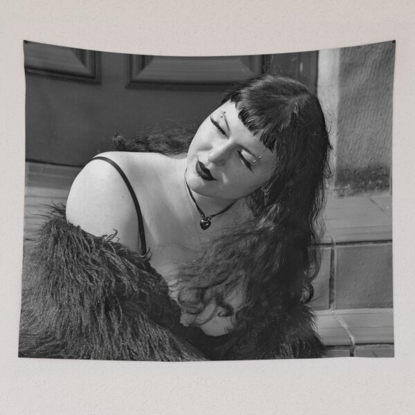 Item preview, GOTH GIRL WALL ART, MONOCHROME PORTRAIT designed and sold by Barbara Jean Photo Art And Design.