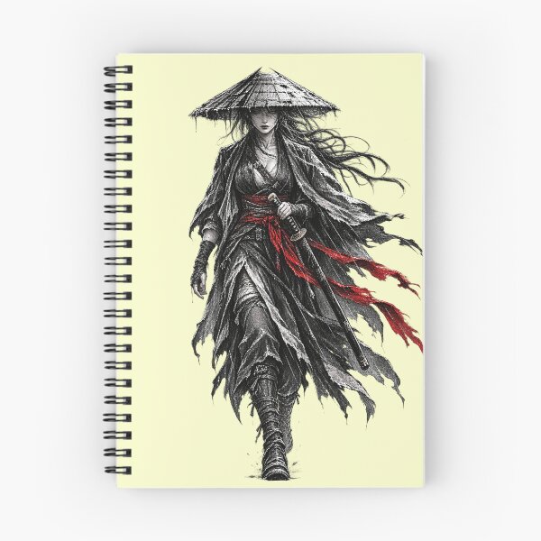 Item preview, Shadow Ronin Female Samurai – Dark Fantasy Japanese Ink Manga Art designed and sold by SVox.