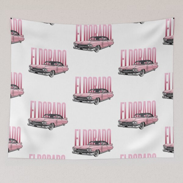 Item preview, Pink 1959 Cadillac Eldorado Biarritz Classic American Car Vector Art designed and sold by Motorline44.