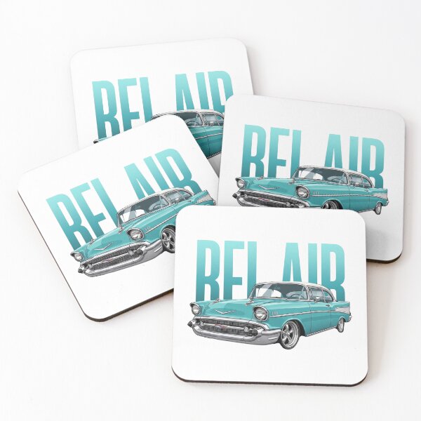 Item preview, Turquoise 1957 Chevrolet Bel Air Classic American Muscle Vector Art designed and sold by Motorline44.