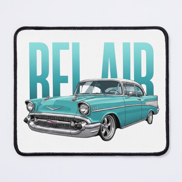 Item preview, Turquoise 1957 Chevrolet Bel Air Classic American Muscle Vector Art designed and sold by Motorline44.