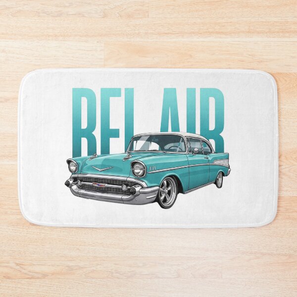 Item preview, Turquoise 1957 Chevrolet Bel Air Classic American Muscle Vector Art designed and sold by Motorline44.