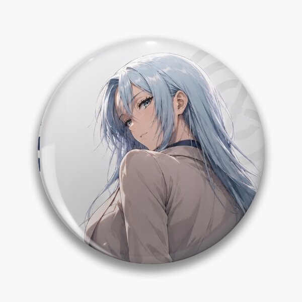 Item preview, Yuki Tsukumo Anime Character Portrait – Elegant Blue Hair Modern Sorcerer Aesthetic designed and sold by Dyan4.
