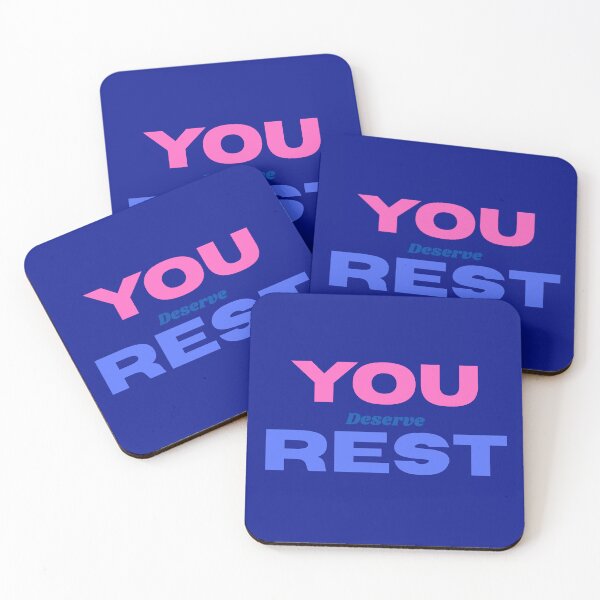 Item preview, You Deserve Rest – Self Care Mental Health Quote for Women designed and sold by Soft Strength Studio.