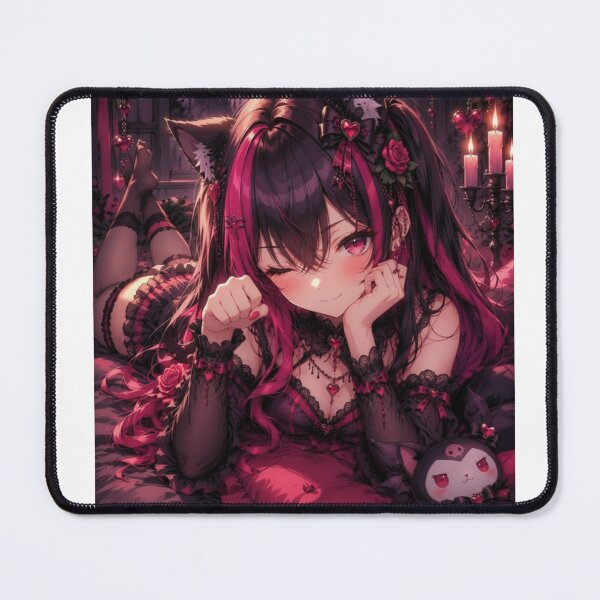Item preview, Meow Come Closer – Dark Rose Neko Girl Gothic Aesthetic designed and sold by Revyra Design .