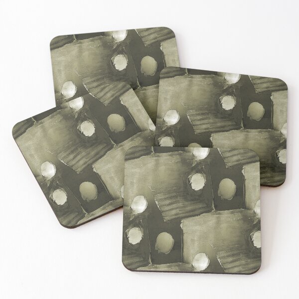 Item preview, Square and Dot Abstract in Green designed and sold by Artistestella.