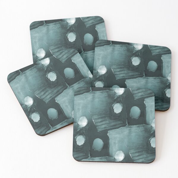Item preview, Square and Dot Abstract in Teal designed and sold by Artistestella.