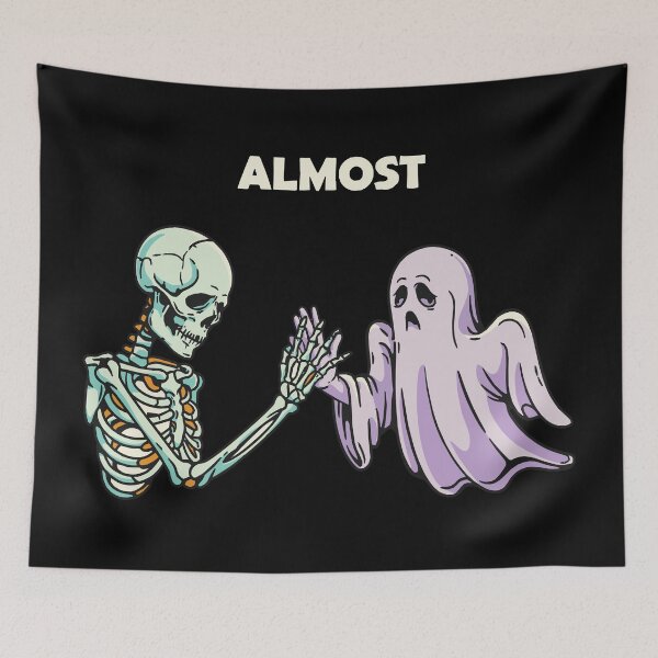 Item preview, HALLOWEEN Almost Skeleton Ghost High Five - Funny Halloween Friendship Tee designed and sold by Uglyandcute.