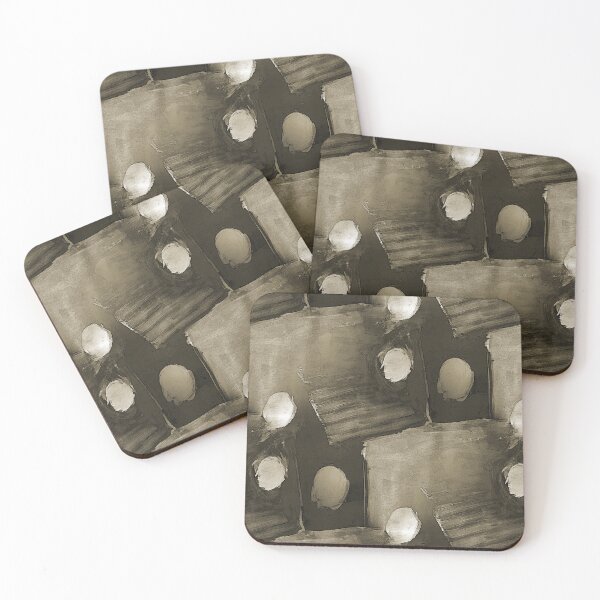 Item preview, Square and Dot Abstract in Brown designed and sold by Artistestella.