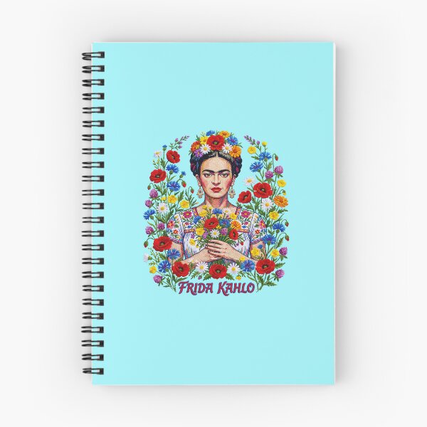 Item preview, Frida Kahlo   Embroidered Look Floral Portrait designed and sold by TeeARTHY.