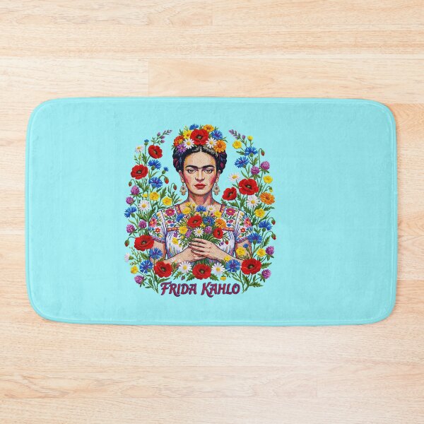 Item preview, Frida Kahlo   Embroidered Look Floral Portrait designed and sold by TeeARTHY.