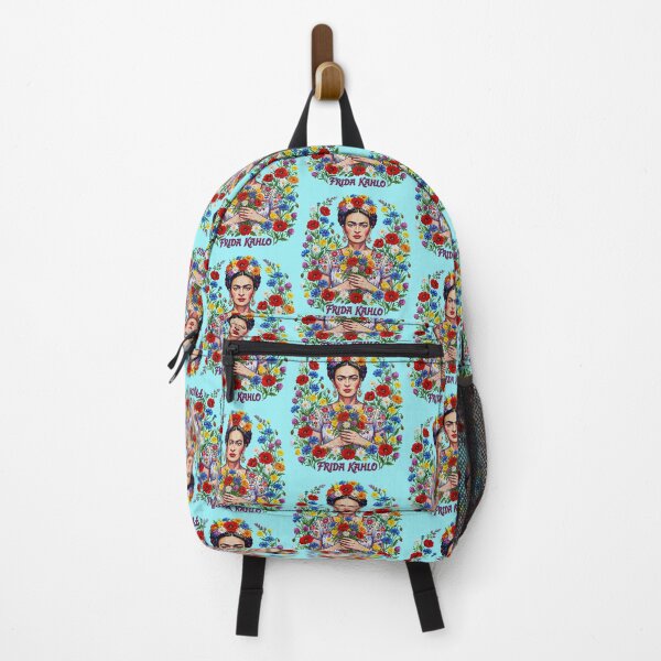 Item preview, Frida Kahlo Embroidered Look Floral Portrait designed and sold by TeeARTHY.