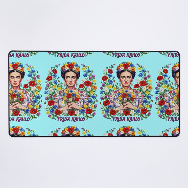 Item preview, Frida Kahlo Embroidered Look Floral Portrait designed and sold by TeeARTHY.