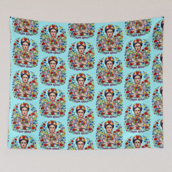 Item preview, Frida Kahlo   Embroidered Look Floral Portrait designed and sold by TeeARTHY.