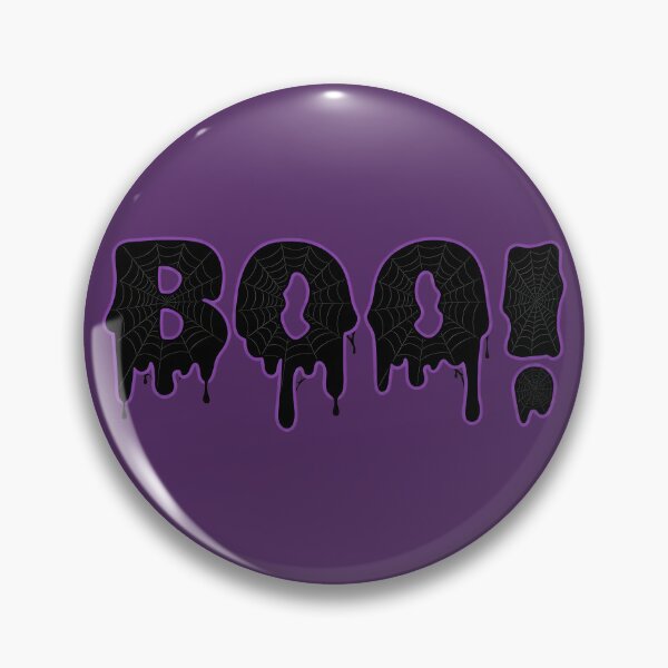 Item preview, Spooky Purple Dripping Slime Spiderweb Boo Halloween Sticker designed and sold by stylishsketcher.
