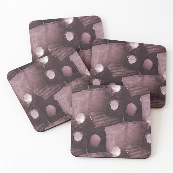 Item preview, Square and Dot Abstract in Maroon designed and sold by Artistestella.