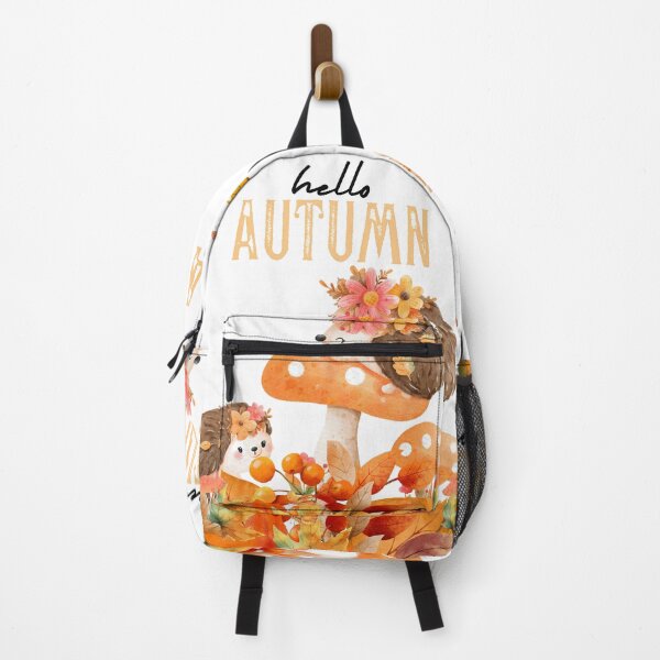 Item preview, Cute Watercolor Autumn Hedgehog and Mushroom Art designed and sold by VibranPalette.