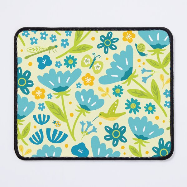 Item preview, Summer Garden Flowers and Insects - Bright Botanical Pattern for Nature Lovers designed and sold by Mandy Porta LLC.