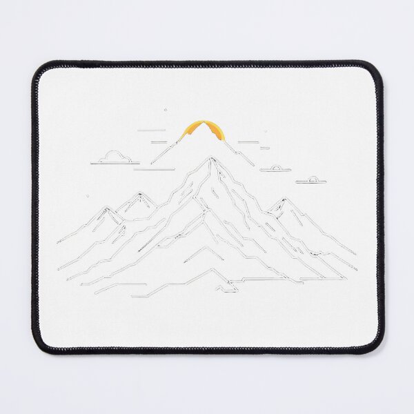Item preview, Minimalist Mountain Line Icon Neon Glow Dark Style – Hiking lover gift designed and sold by michallechowicz.