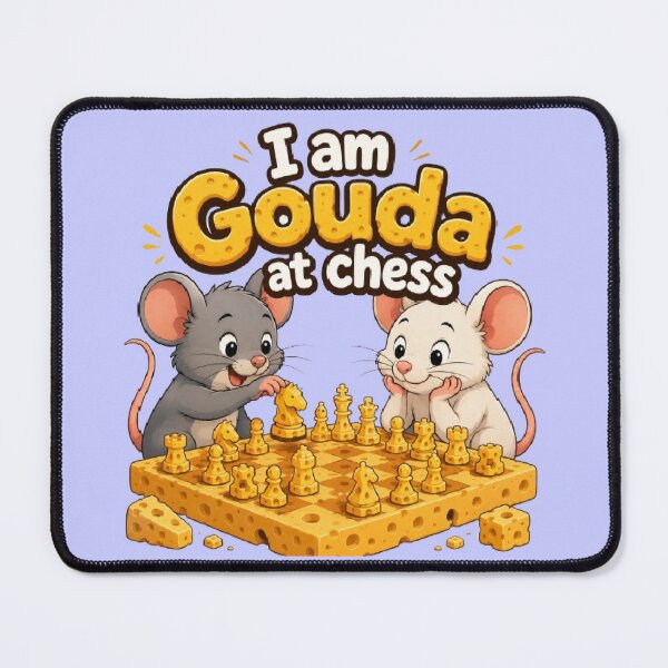 Item preview, Mice playing chess on cheese board designed and sold by RaulWeirdAndFun.