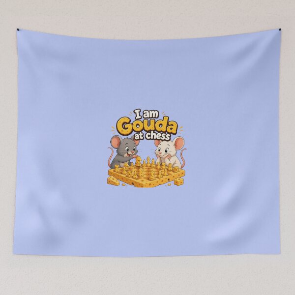 Item preview, Mice playing chess on cheese board designed and sold by RaulWeirdAndFun.