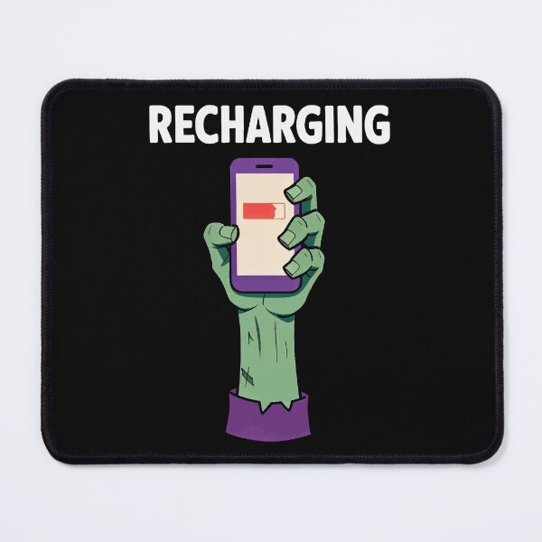 Item preview, HALLOWEEN Recharging Zombie Hand Phone - Funny Halloween Tech Battery Tee designed and sold by Uglyandcute.