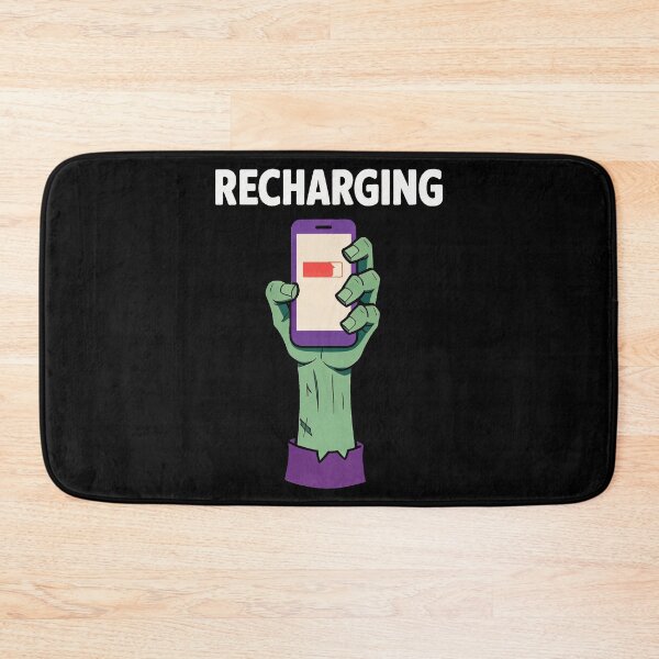 Item preview, HALLOWEEN Recharging Zombie Hand Phone - Funny Halloween Tech Battery Tee designed and sold by Uglyandcute.