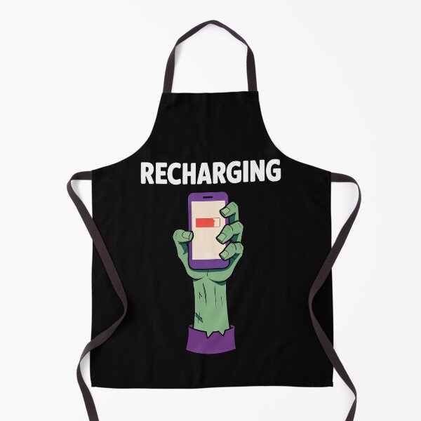 Item preview, HALLOWEEN Recharging Zombie Hand Phone - Funny Halloween Tech Battery Tee designed and sold by Uglyandcute.