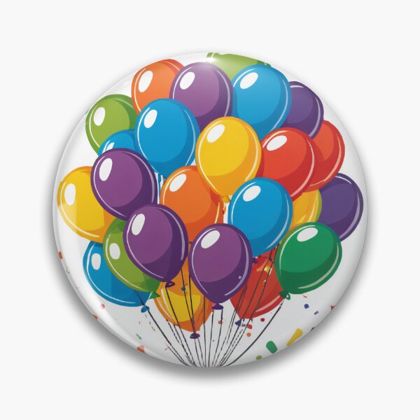 Item preview, Birthday Balloons and Confetti Icon Dynamic Action Pose – Birthday gift idea designed and sold by michallechowicz.