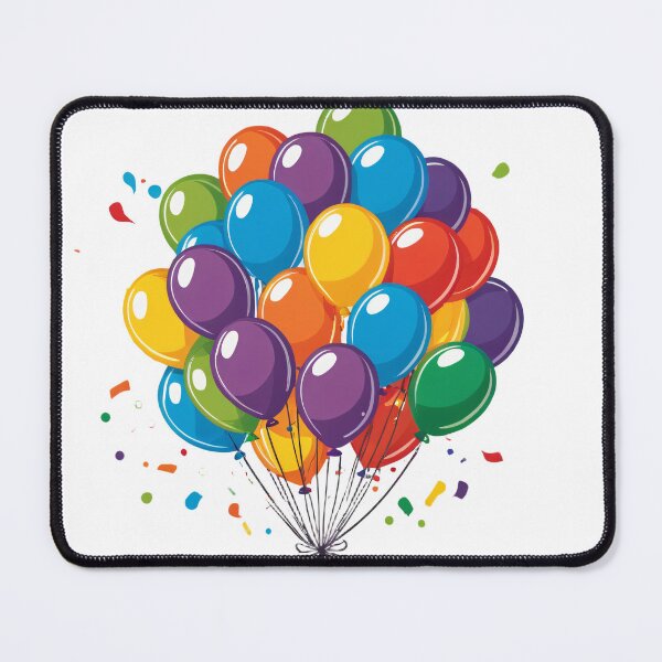 Item preview, Birthday Balloons and Confetti Icon Dynamic Action Pose – Birthday gift idea designed and sold by michallechowicz.