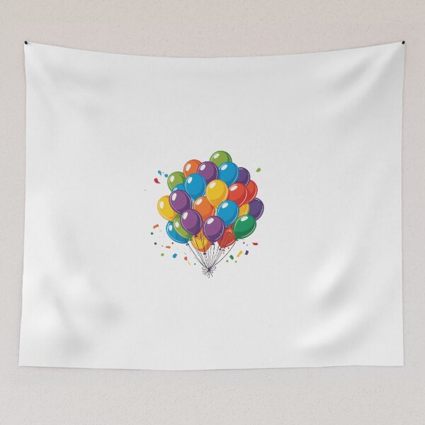 Item preview, Birthday Balloons and Confetti Icon Dynamic Action Pose – Birthday gift idea designed and sold by michallechowicz.